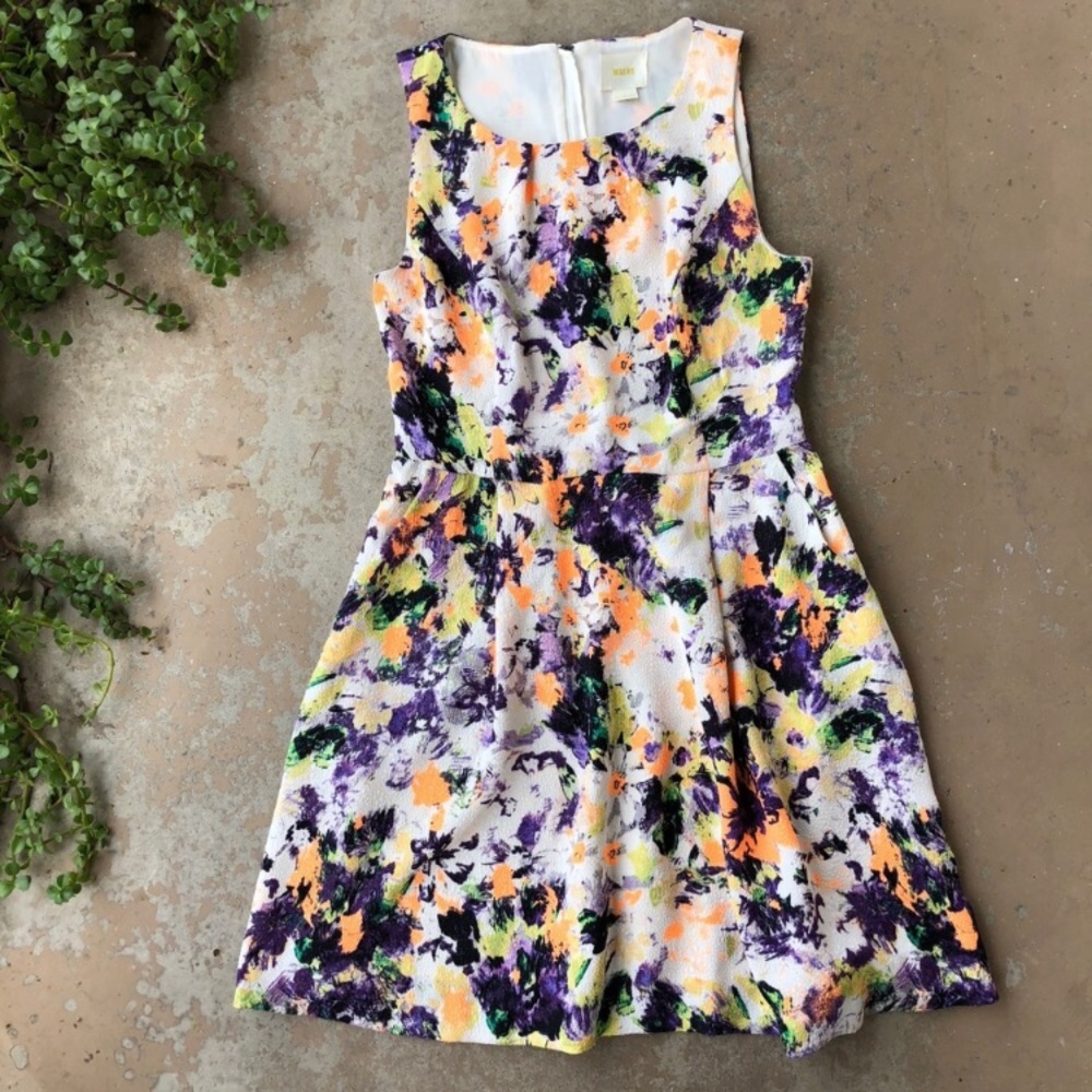 Maeve Anthropologie abstract pebble pocket dress